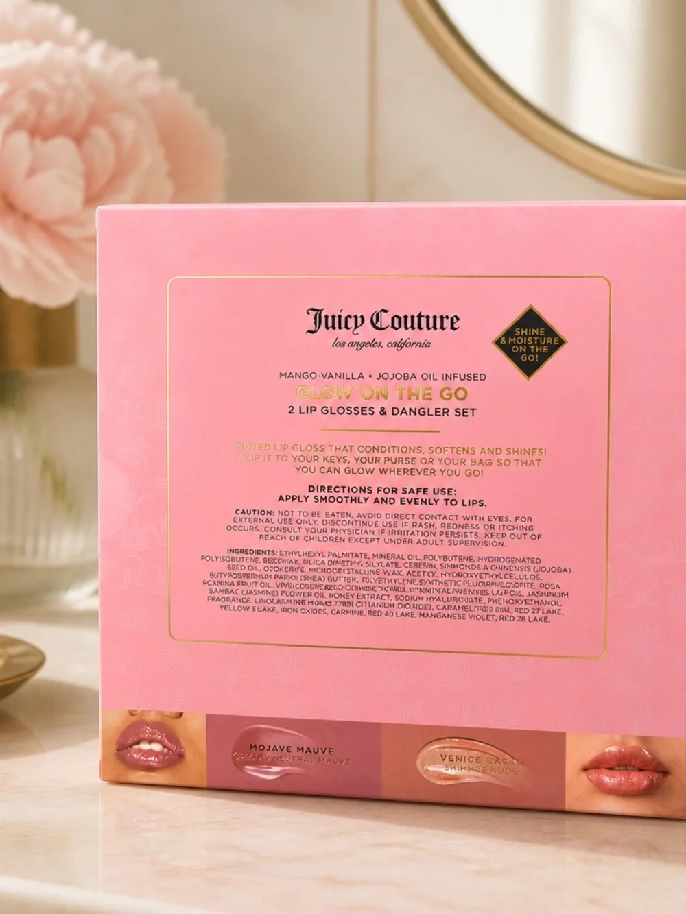 Juicy Couture pink dangler